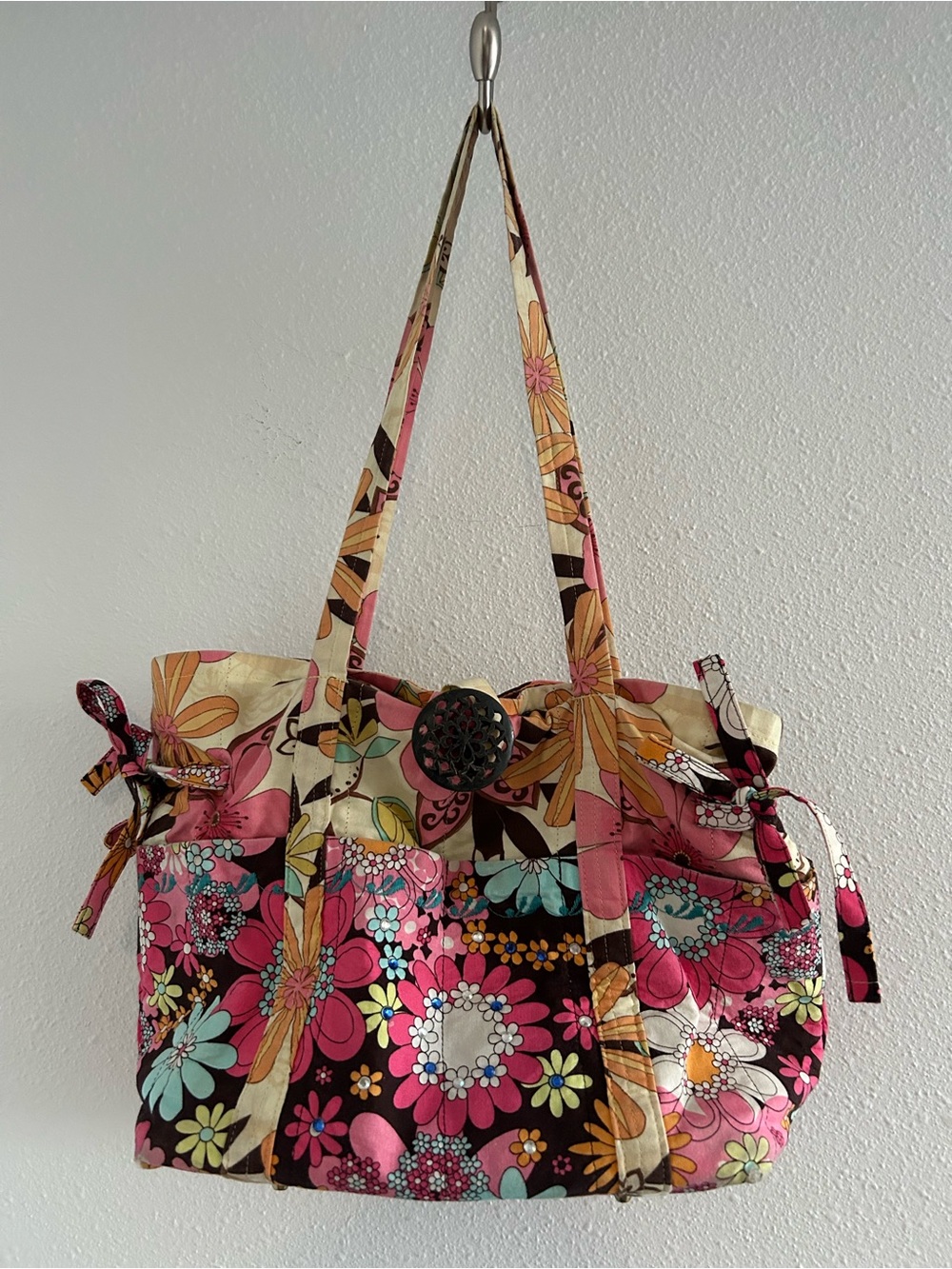 Floral Quilted Tote Bag